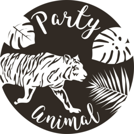 strijkapplicatie Party Animal tijger