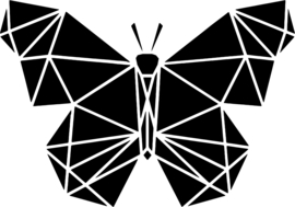 strijkapplicatie geometrisch vlinder vlakken