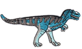 Patch dino blauw