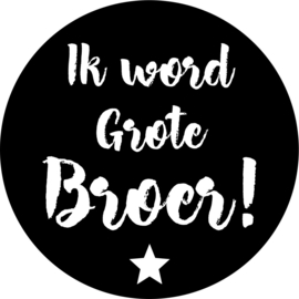 strijkapplicatie Ik word grote Broer cirkel!