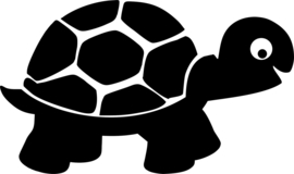 Strijkapplicatie schildpad