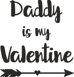 strijkapplicatie Daddy is my Valentine pijl