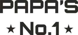 strijkapplicatie papa's No.1 sterren