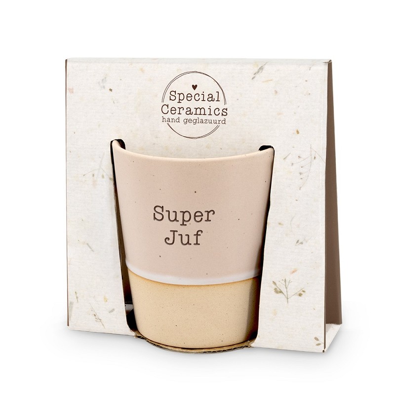 Mok | Super juf | geglazuurd