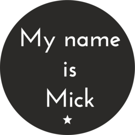 strijkapplicatie 'My name is' ster