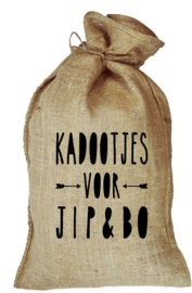 Jute zak - kadootjes voor pijltjes