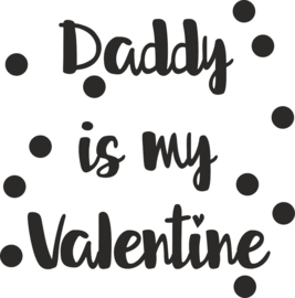strijkapplicatie Daddy is my Valentine