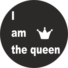 strijkapplicatie I am queen cirkel