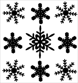 herbruikbare raamsticker sneeuwvlokken