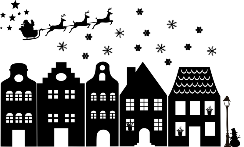 binnen gat schuif herbruikbare raamsticker huisjes kerst (& sint complete set) | Statische  raamstickers Sint & Kerst (herbruikbaar) | Sproetiz