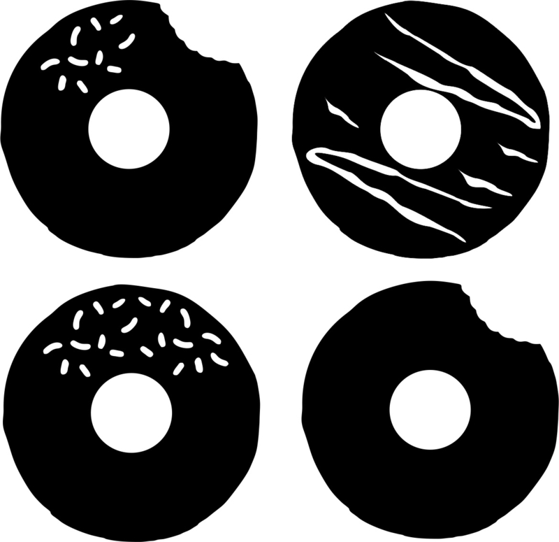 Statische stickers keukentje donuts
