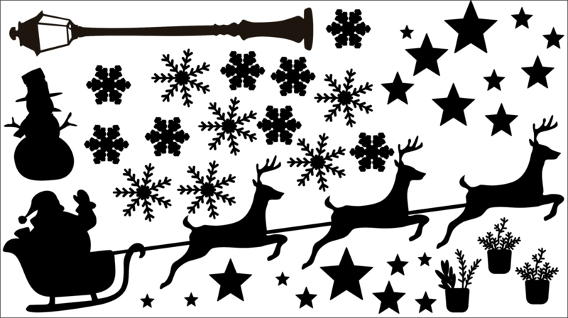 Kanon Saga kloon herbruikbare raamsticker kerst setje | Statische raamstickers Sint & Kerst  (herbruikbaar) | Sproetiz