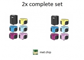 Geschikt Hp 363 XL met chip 2x Set van inktpatronenexpress