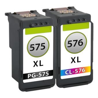 Geschikt Canon PG-575 / CL-576 XL duopack 2 x 20 ml van inktpatronenexpress