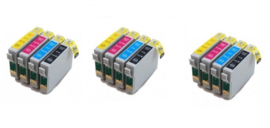 Geschikt Epson T0711 tot T0714 met chip 3x Set  van inktpatronenexpress