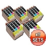 Geschikt Epson T1611 tot T1614 XL 16XL serie  met chip 5x Set van inktpatronenexpress