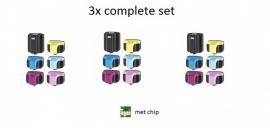 Geschikt Hp 363 XL met chip 3x Set van inktpatronenexpress