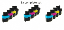 Geschikt Brother lc-900 serie 3x Set  van inktpatronenexpress