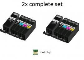 Geschikt Canon Pgi-525 en Cli-526 serie met chip 2x Set van inktpatronenexpress