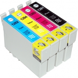 Geschikt Epson T1281 tot T1284  met chip Set van inktpatronenexpress