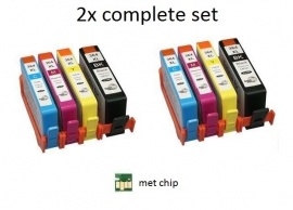 Geschikt Hp 364xl met chip 2x Set van inktpatronenexpress