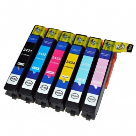 Geschikt Epson 24XL T2431 tot T2436 XL met chip Set  van inktpatronenexpress