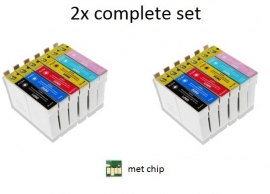 Geschikt Epson T0801 tot T0806 met chip 2x Set van inktpatronenexpress
