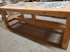 Lente Aanbieding Tafel Douglas met Portugese tegels 220x100cm