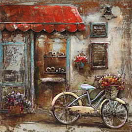 Schilderij fiets