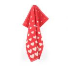 Bunzlau Keukendoek óf Theedoek - Hartjes Rood