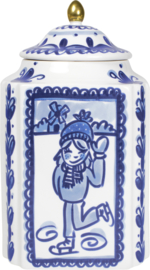 Blond Delfts blauw voorraad pot
