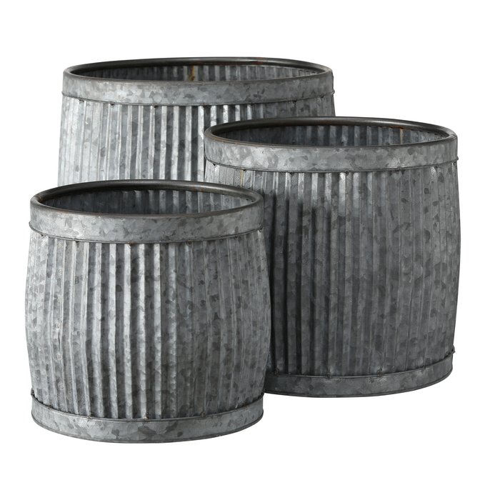 Zinken Plantenpot XL  40 cm hoog, Ø 45cm