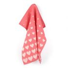 Bunzlau Keukendoek óf Theedoek - Hartjes Rood