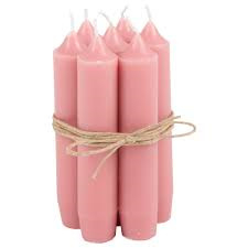 Kaarsen roze 7 stuks