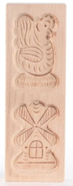 Speculaasplank 2-figuren molen