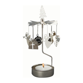 Draaier Kerst zilver
