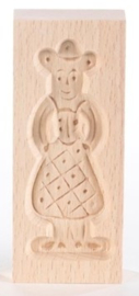 Speculaasplank vrouw klein 9 x 4 cm