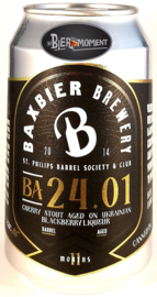 Baxbier ~ BA 24.01 Cherry Stout On Ukrainian Blackberry Liquer 33cl can