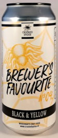 Crooked Spider ~ Brewer's Favorite No 04 Black & Yellow 44cl can
