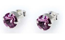 Oorsteker Swarovski Light Amethyst