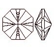 Octagonkristal 16 mm  ( 2 gats )