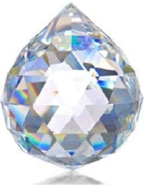 Raamhanger " Angels Wing " met een Silverkristalbol van 20 mm ( Asfour , Feng Shui kristal ) Raamkristal , Regenboogkristal