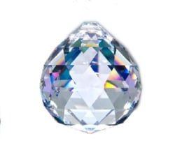 Kristalbol 40 mm Aurore Boreale , Zilverkristal