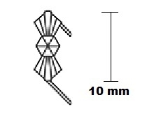 Messing clip 10 mm per 600 stuks