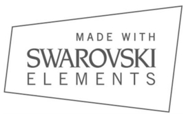 Oorsteker Swarovski Zwart