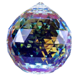 Kristalbol 30 mm Aurore Boreale , Zilverkristal