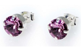 Oorsteker Swarovski Amethyst