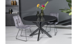 EETTAFEL OSLO ROND BLACK