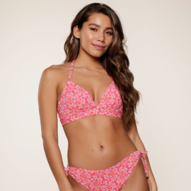 LDS triangle bikinitop Hotpink Paisley