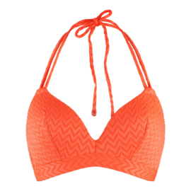 LDS triangle bikinitop Hot Coral